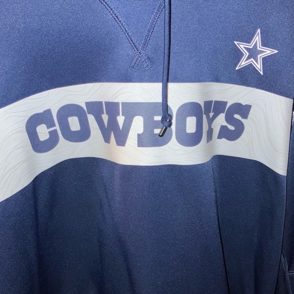 Nike DALLAS COWBOYS MEDIUM BIKE HOODIE LIKE NEW NFL IN FIELD APPAREL - Picture 5 of 11